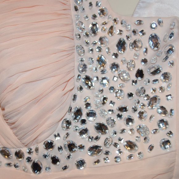 Pink Chiffon and Rhinestone Formal Dress (size 22) - Picture 5 of 5